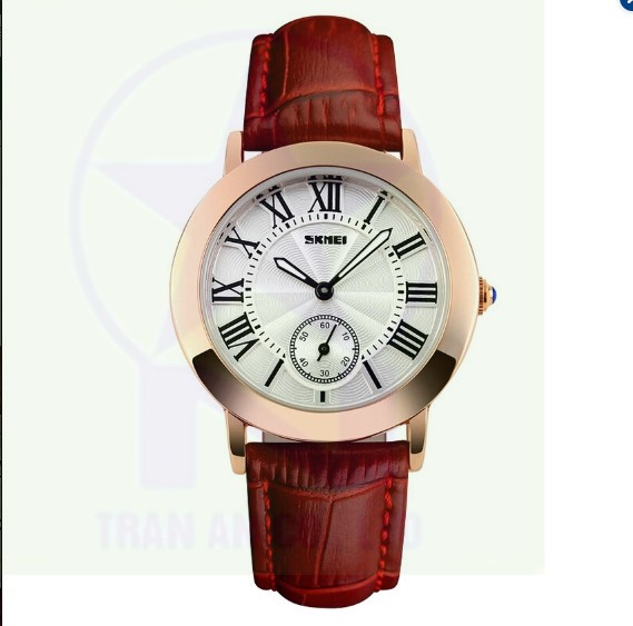 Đồng hồ nữ dây da Skmei 1083 (Dây đỏ) 