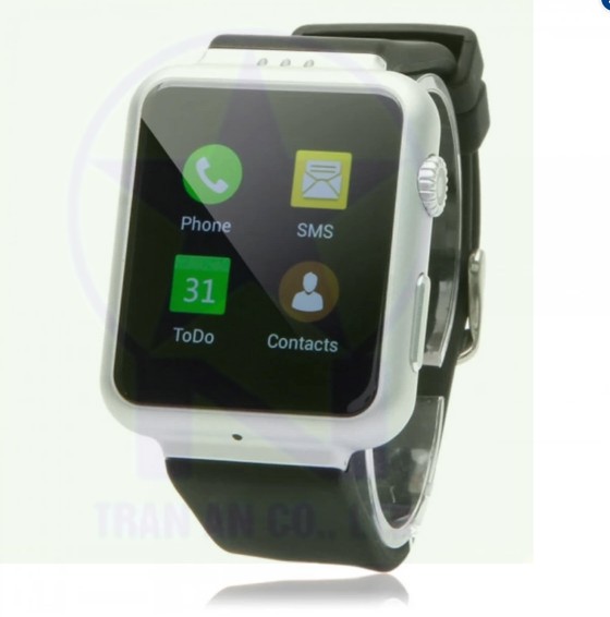Đồng hồ thông minh Smartwatch Uwatch K8 Wifi 3G (Đen bạc)